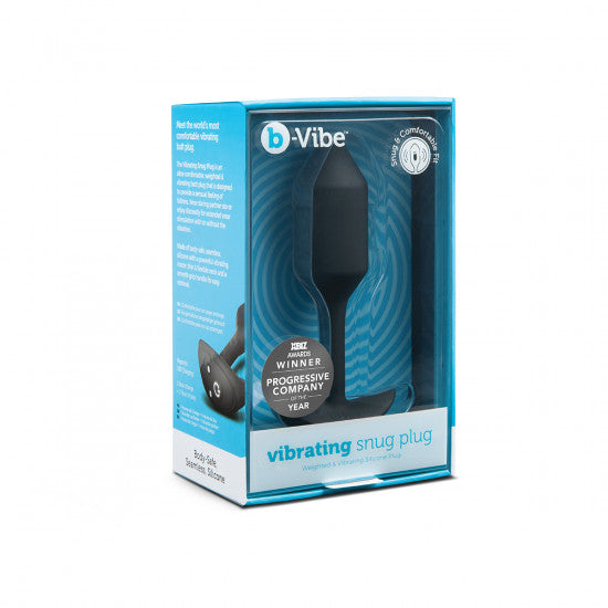 B-Vibe Snug Plug Vibrating Black Medium