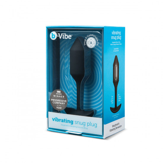 B-Vibe Snug Plug Vibrating Black Medium