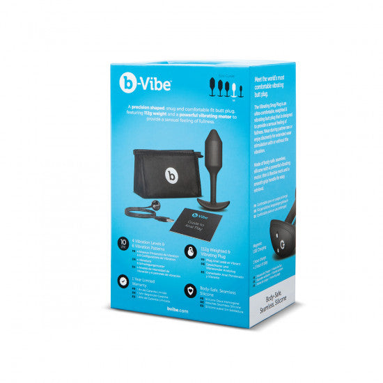 B-Vibe Snug Plug Vibrating Black Medium